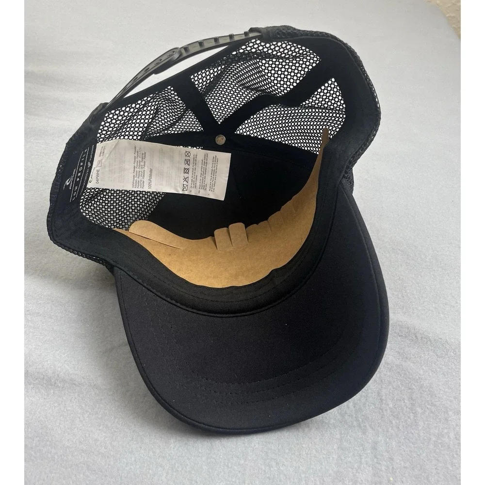 Rip‎ Curl Women's Fashion Trucker Hat Black Tan Gold Snap Back